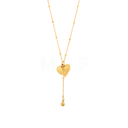 304 Stainless Steel Lariat Necklaces STAS-OY018-26G-1