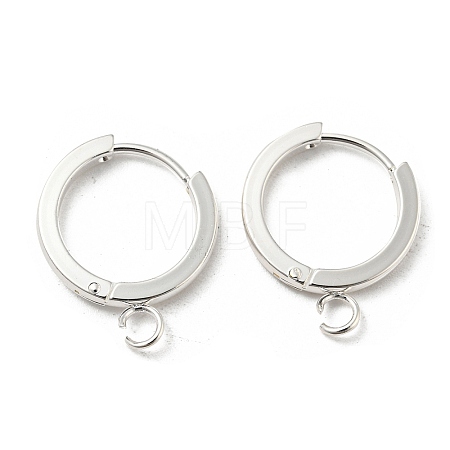201 Stainless Steel Huggie Hoop Earrings Findings STAS-A167-01G-S-1