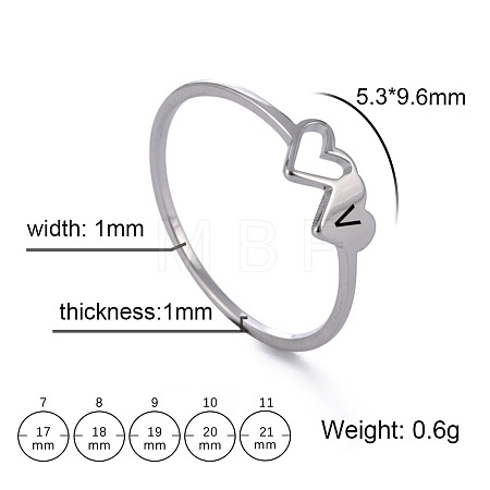 304 Stainless Steel Finger Rings for Women Men FS-WGB974C-66-1