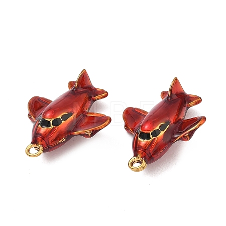 304 Stainless Steel Enamel Pendants STAS-F347-09G-1