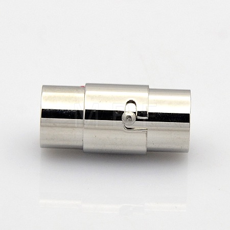 Tarnish Resistant Column 304 Stainless Steel Locking Tube Magnetic Clasps STAS-N014-25-5mm-1
