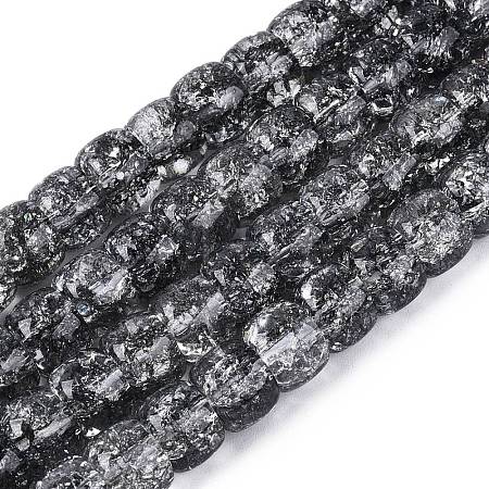 Crackle Transparent Glass Beads Strands GLAA-N069-03A-01-1