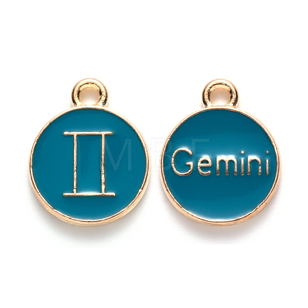 Alloy Enamel Pendants X-ENAM-S124-01B-05I-1