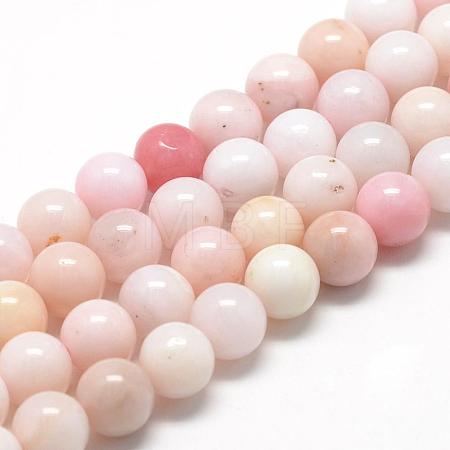 Natural Pink Opal Beads Strands G-R446-6mm-10-1