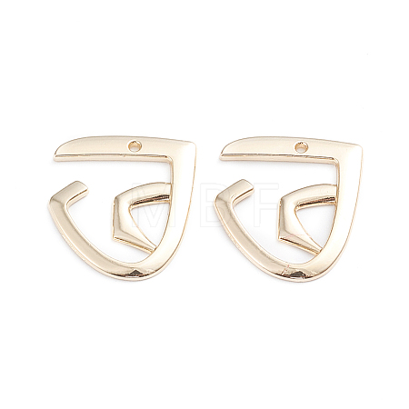 Alloy Open Back Bezel Pendants X-PALLOY-I197-16G-1