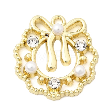 Alloy Rhinestone Pendants FIND-K028-02G-1