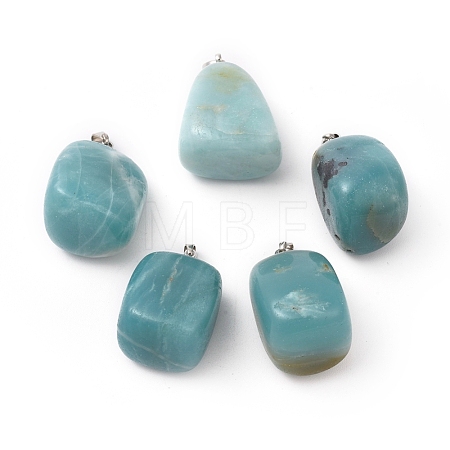 Natural Amazonite Pendants G-K302-B09-1
