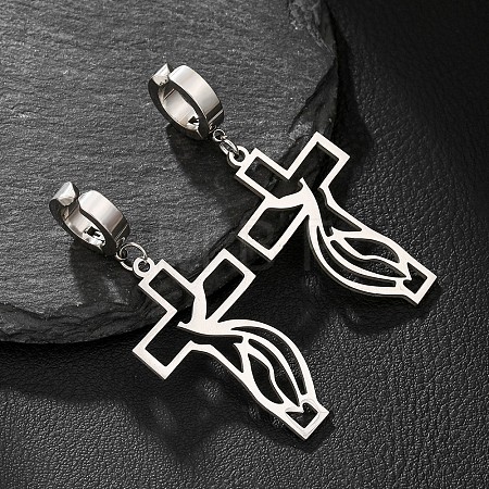 201 Stainless Steel Clip-on Earrings FS-WGD509B-09-1