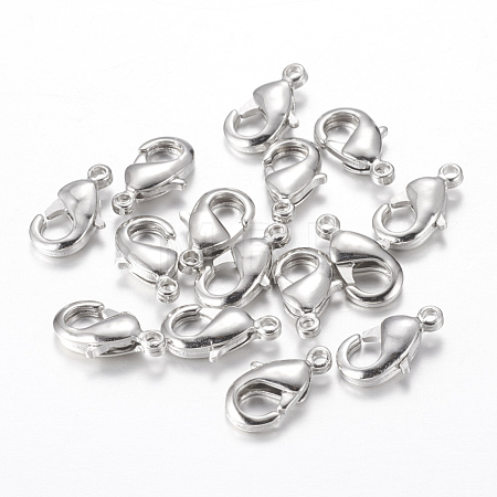 Brass Lobster Claw Clasps KK-904-N-NF-1