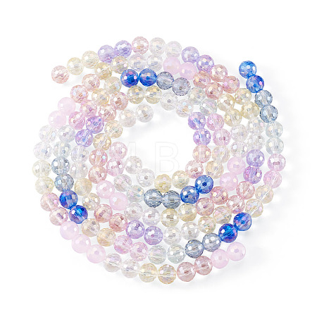 3 Colors 3 Strands Electroplate Glass Beads Strands EGLA-TA0013-51B-1