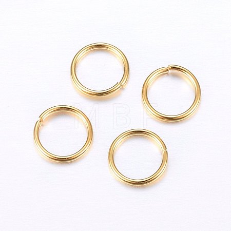 304 Stainless Steel Open Jump Rings STAS-O098-01G-10-1