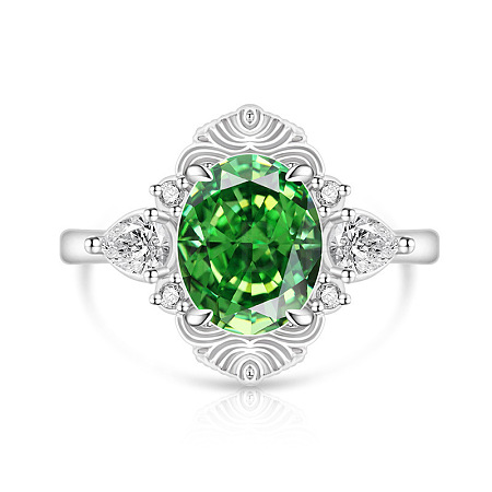 Adjustable Brass Pave Cubic Zirconia Finger Rings WG5365A-02-1