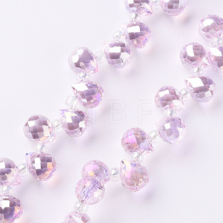 Transparent Glass Beads Strands X-GLAA-T006-14G-1