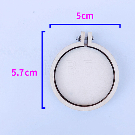 Mini Wooden Embroidery Hoops TOOL-PW0003-019A-10-1