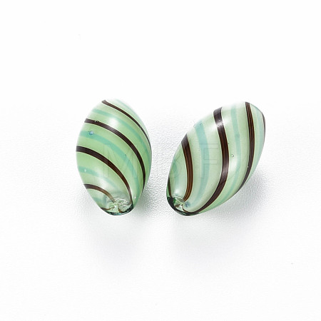 Opaque Handmade Blown Glass Globe Beads X-GLAA-T012-07-1