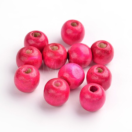 Dyed Natural Wood Beads TB095Y-2-1