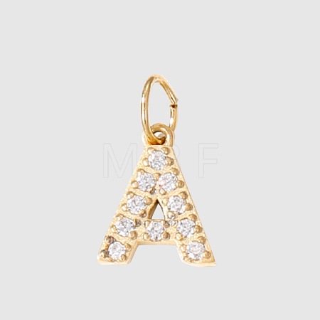 Stainless Steel Cubic Zirconia Pendants with Jump Rings X-FIND-PW0024-08A-1