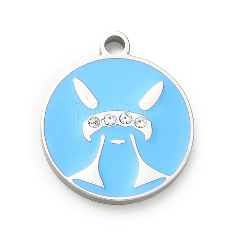 Twelve Constellations 304 Stainless Steel Enamel Pendants SA-CBAAE04-01P-08-1