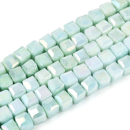 Anti-Tarnish Electroplate Glass Beads Strands GLAA-T025-4mm-10B-1