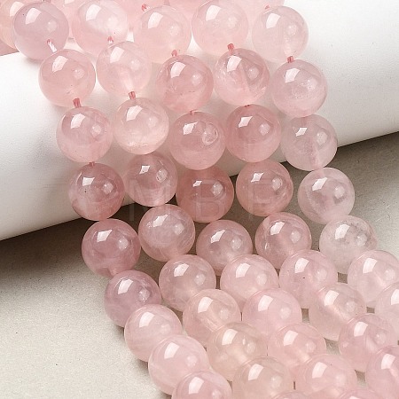 Natural Madagascar Rose Quartz Beads Strands G-B167-A07-10mm-1