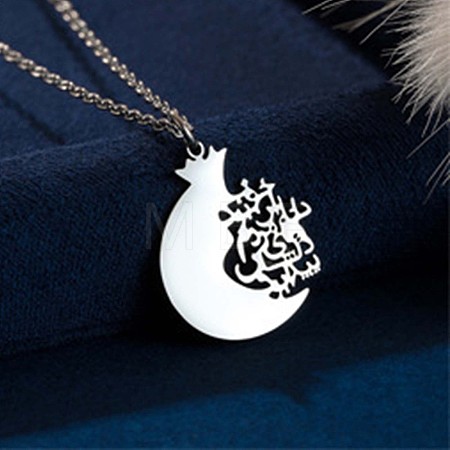 304 Stainless Steel Laser Cut Pendant Necklaces FS-WGA4904-32-1
