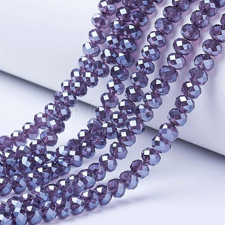 Electroplate Glass Beads Strands EGLA-A034-T10mm-A16-1