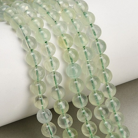 Natural Prehnite Beads Strands GG-CBA6F9F-6mm-1