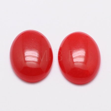 Dyed Oval Natural Jade Cabochons X-G-K021-18x13mm-07-1