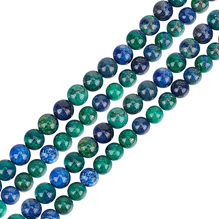2 Strands Natural Chrysocolla and Lapis Lazuli Beads Strands G-GO0001-38B-1