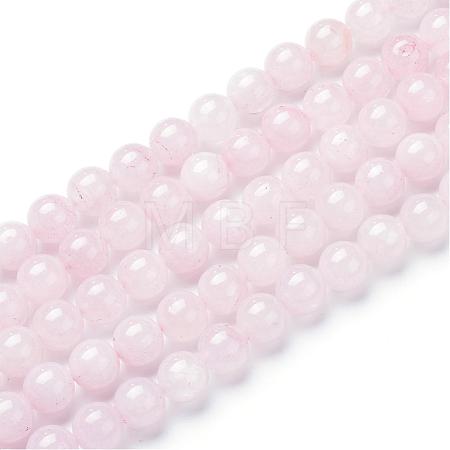 Natural Rose Quartz Bead Strands G-R412-03-8mm-1