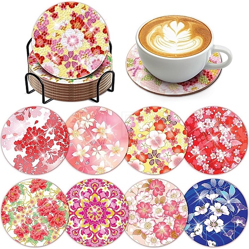 DIY Coaster Diamond Painting Kits PW-WGC12BC-07-1