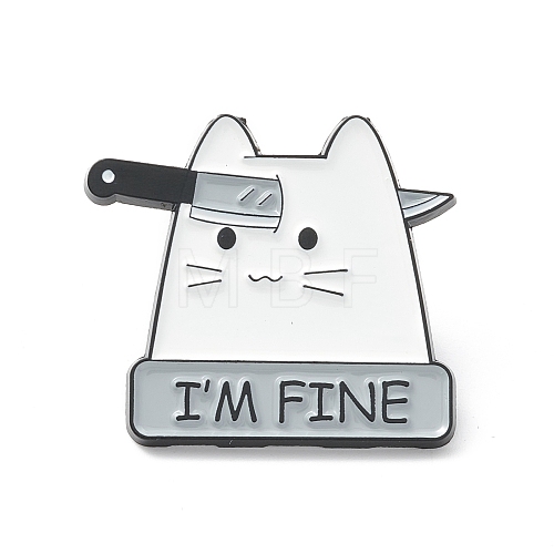 Word I'm Fine Brooch JEWB-M022-17-1