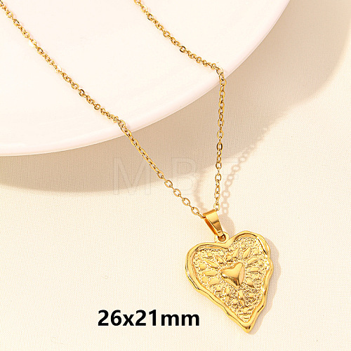 Stainless Steel Heart-shaped Necklace Jewelry DIY Accessories FY2457-10-1