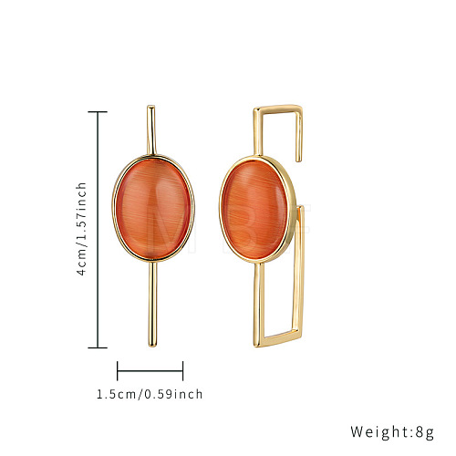 Simple Cat Eye Stud Earrings for Daily Wear and Special Occasions RN5881-1