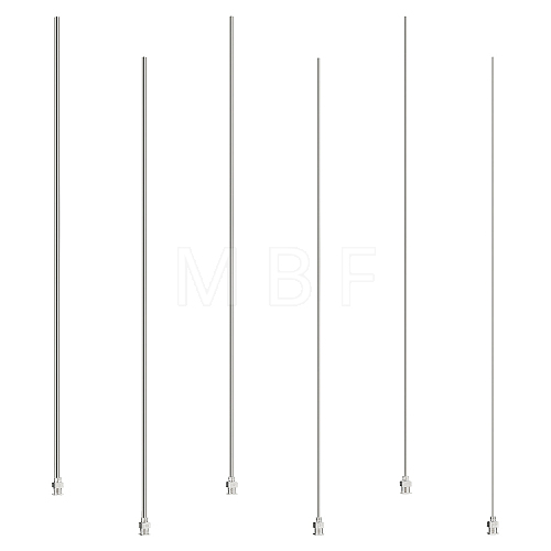 6Pcs 6 Style Stainless Steel Long Glue Dispensing Needles STAS-FG0001-06-1