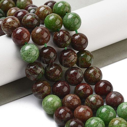 Natural Green Opal Beads Strands G-H045-A03-10MM-1