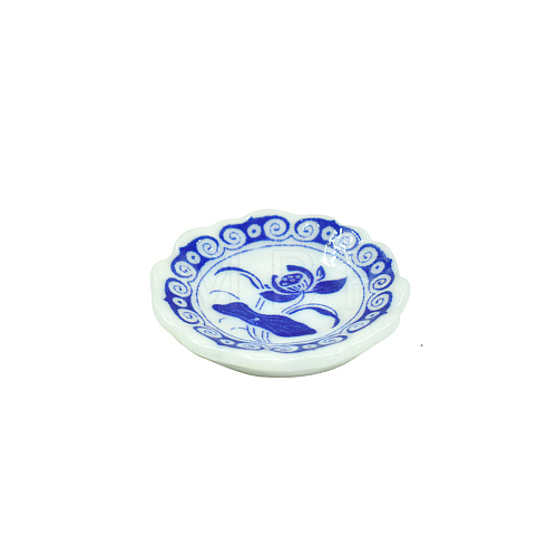 Resin Imitationg Blue and White Porcelain Plates PW-WGF963A-01-1