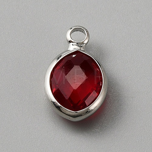 Faceted Glass Pendants KK-WH0046-59P-07-1