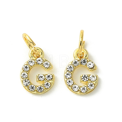 Rack Plating Alloy Rhinestone Pendants PALLOY-S187-01G-1