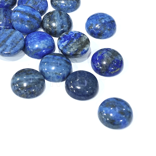 Dyed Natural Lapis Lazuli Gemstone Dome/Half Round Cabochons G-J330-06-16mm-1