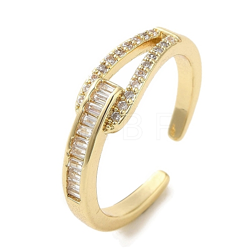 Brass Micro Pave Cubic Zirconia Rings for Women RJEW-E295-12G-1