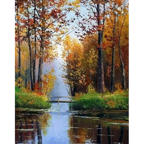 DIY Rectangle Autumn Forest Scenery Theme Diamond Painting Kits PW-WG20335-06-1