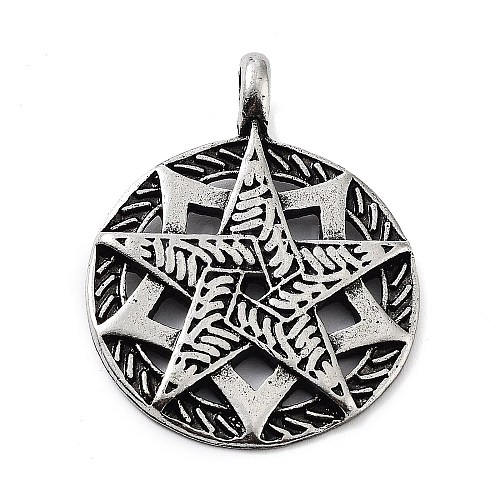 Tibetan Style Alloy Pendants TIBE-L012-006AS-1