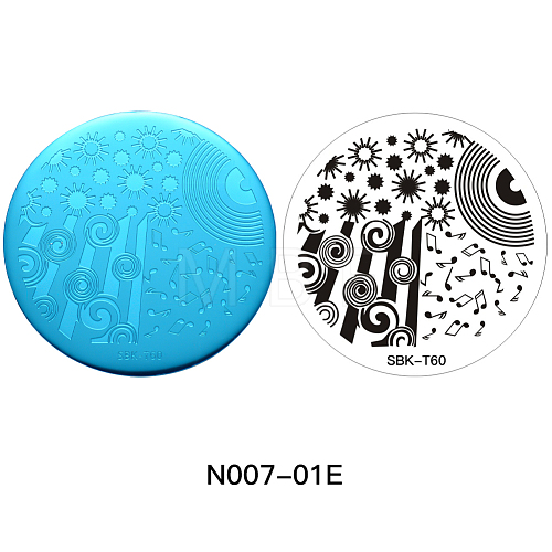 Stainless Steel Nail Art Stamping Plates MRMJ-N007-01E-1