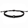 Cube with Letter Pattern Resin Beads Braided Bead Bracelets FS-WGC1D79-07-1