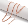 Brass Wheat Chain Necklaces for Women NJEW-G084-23RG-1