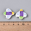 Printed Opaque Resin Beads RESI-N043-24B-4