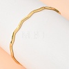 Twisted 304 Stainless Steel Bangles for Women BJEW-D408-04G-1