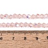 AB Color Plated Transparent Glass Beads Strands GLAA-G127-01-02D-2