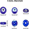 CHGCRAFT 72Pcs Handmade Evil Eye Lampwork Beads LAMP-CA0001-01-2